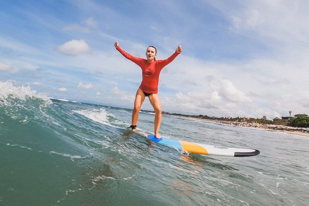 private Surf lessons for beginner Best choice for you and friend, partner or family for your first surf experience.